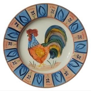 1 Meiwa Table Art Rooster Chicken Pattern: MEW6 Dinner Plate Bowl Dish